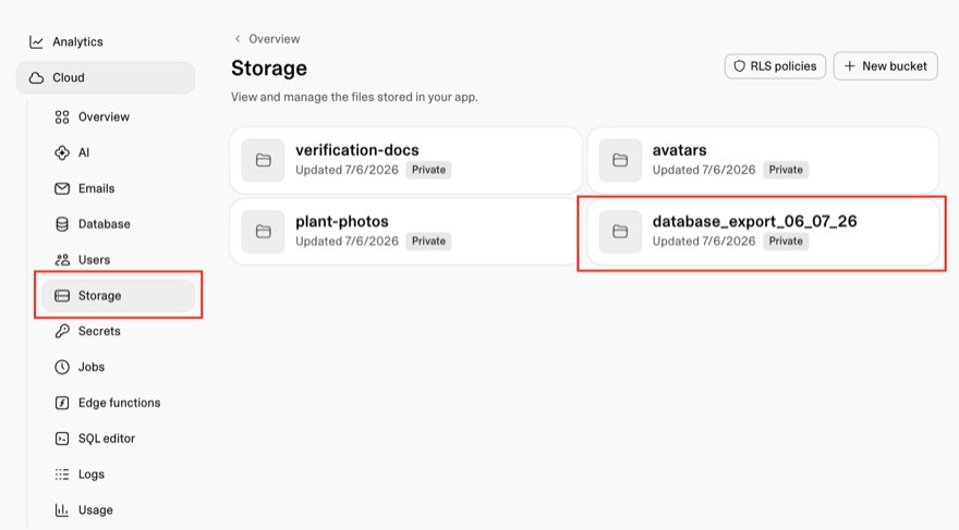 Your export appears as a bucket in your own Storage